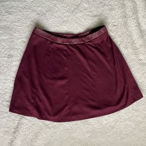 The Limited Burgundy Paneled Skater Skirt